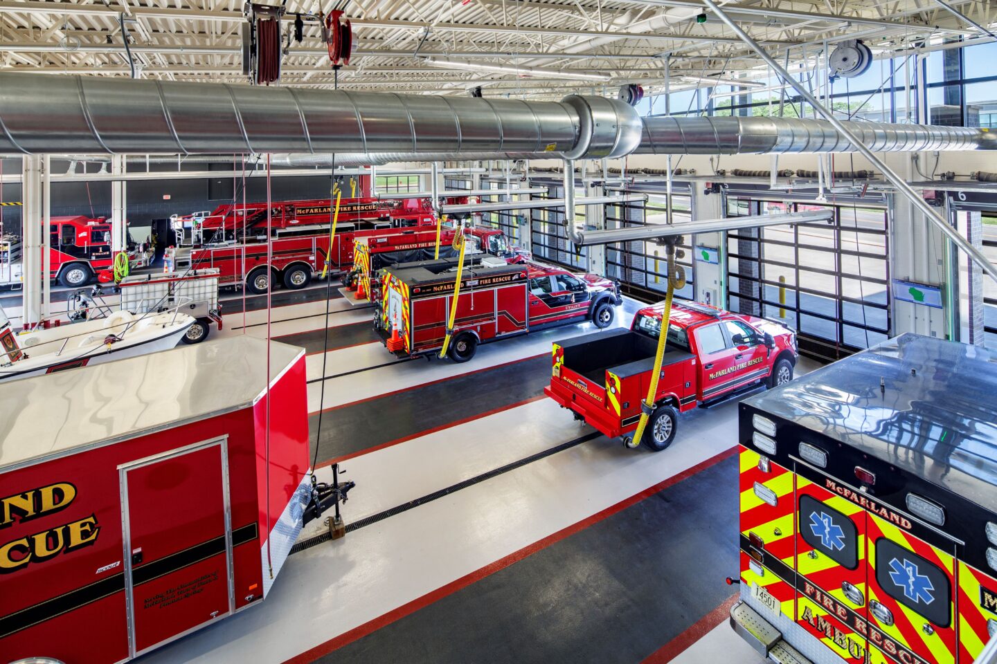 Apparatus Bay with all FD vehicles and doors closed
