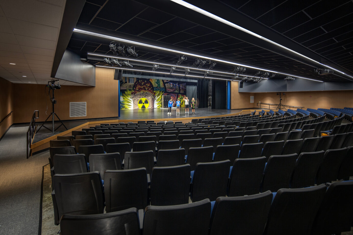 Camanche High School Auditorium looking towards stage